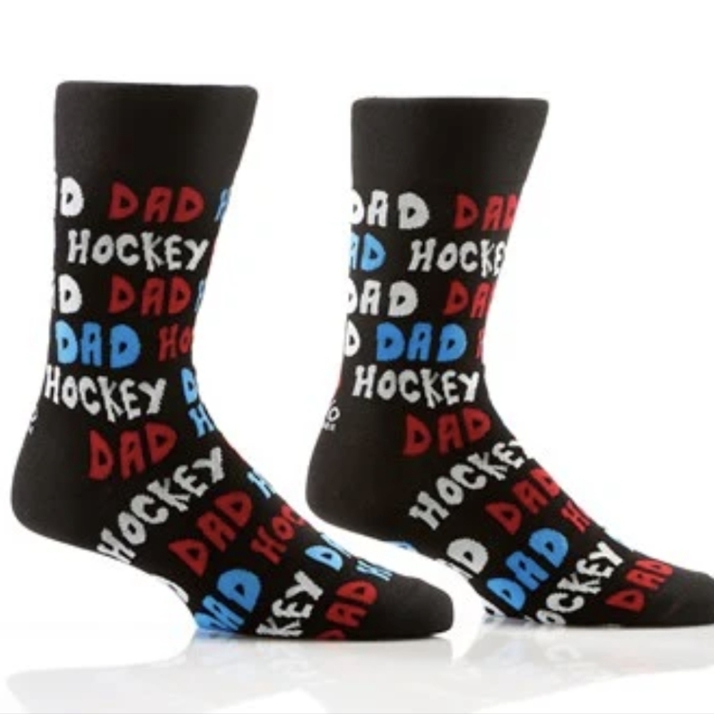 🍁Men's hockey Dad Crew Sock. New with tags